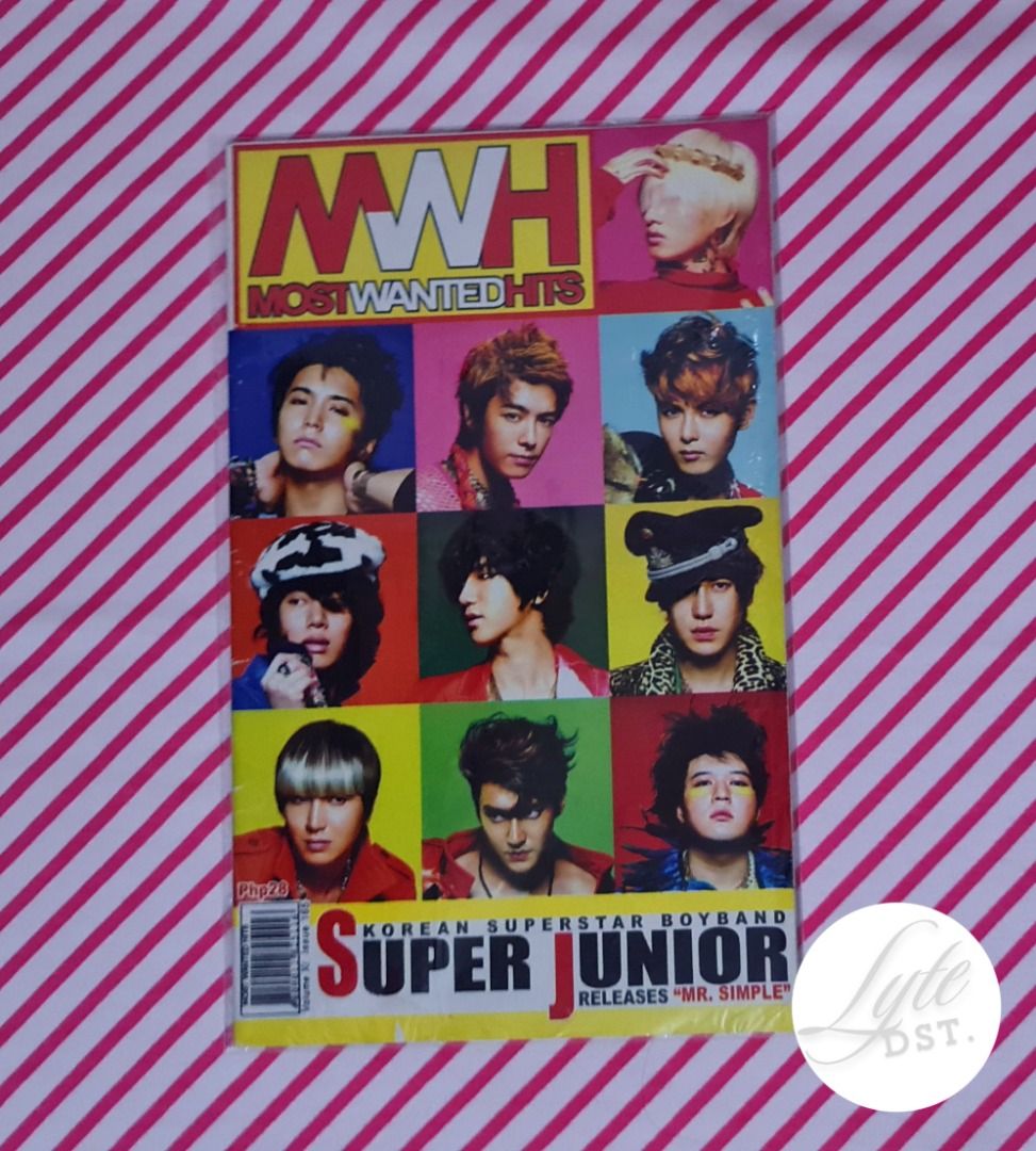 MOST WANTED HITS SONG MAGAZINES BUNDLE (SUPER JUNIOR) (Category: Magazines) located in Balanga. Submitted by lyte.d (Listing ID 1341080651, Image 1). Description: MWH SONG MAGAZINES 2PCS (SUPER JUNIOR) BUNDLE FOR 180 *These are preloved. Please manage your expectations. Thank You Kindly PM me for more details and photos. MOD: J&T Regular Only (SF will be shoulder by Buyers) MOP: GCASH only (PAYO) STRICTLY NO RETURN. NO EXCHANGE LOCATION: BATAAN..