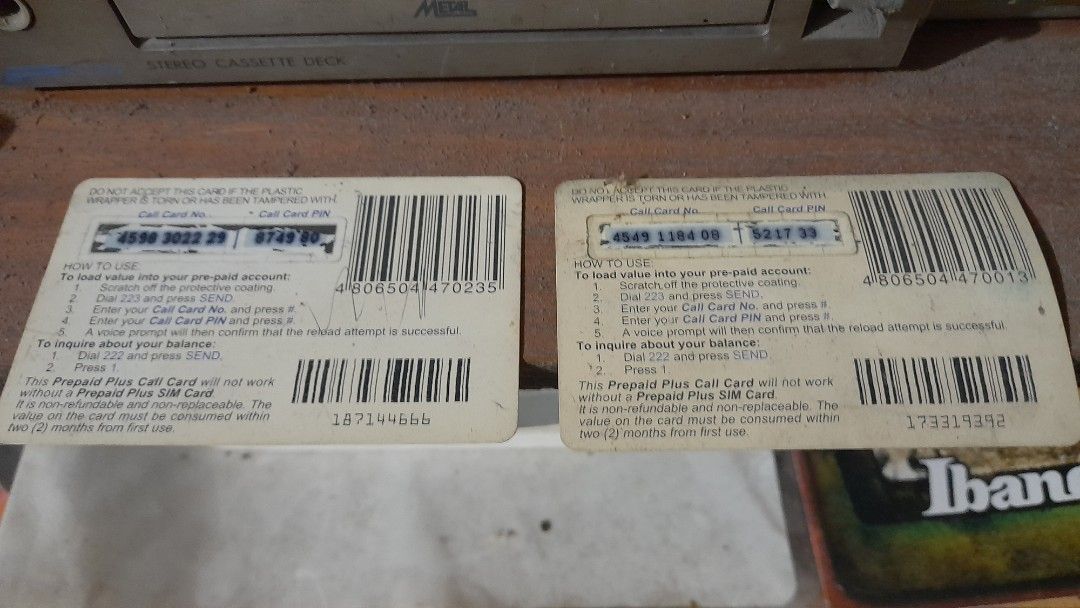 Old GLOBE prepaid plus cards smart mobile vintage (Category: Sim Cards) located in Makati City. Submitted by KaTiToYs (Listing ID 1398269584, Image 2). Description: globe used prepaid cards 500 each meet ups: Makati / BGC / Ortigas... Metro Manila / nearby provinces buyers - pick up via: lalamove / grab... Provincial buyers - ship via: lbc / jrs / jnt... MOP: Gcash ❌❌❌NO COD / COP❌❌❌.