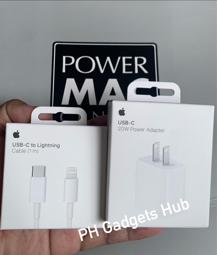Original 20W Power Adapter with usbc to lightning cable for iPhone (Category: Chargers & Cables) located in San Juan City. Submitted by ph_gadgets_hub (Listing ID 1398221136, Image 3). Description: 50% OFF !!! ORIGINAL 20WATTS FAST CHARGER With USB-C To Lightning Cable SALE‼️ ₱700 • with serial number • with 10 days warranty • brand new sealed • 20 watts • fast charger • type C to Lightning Charger 🚖Same Day Delivery within Metro Manila via lala