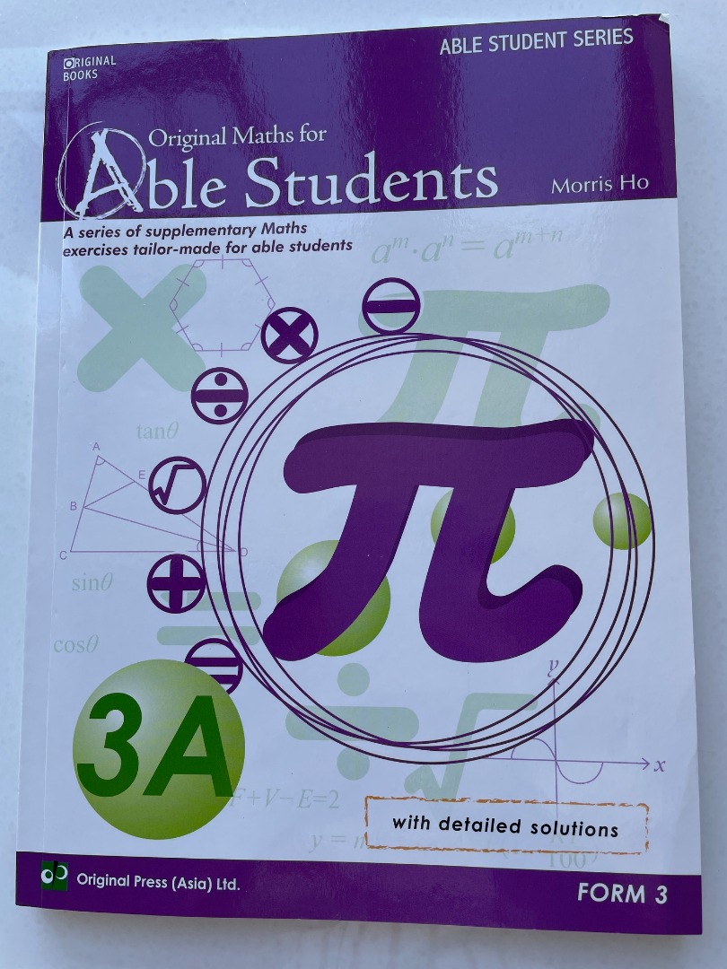 Original Maths for Able Students (Morris Ho). Oct 2017 edition 3A, 興趣及 ...