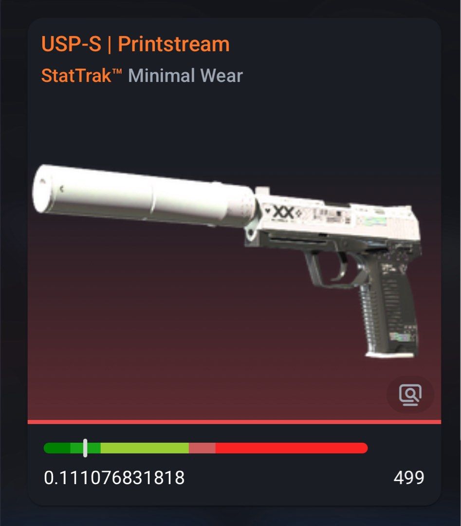 CS2/CSGO ST MW USP-S | Printstream, Video Gaming, Gaming Accessories ...
