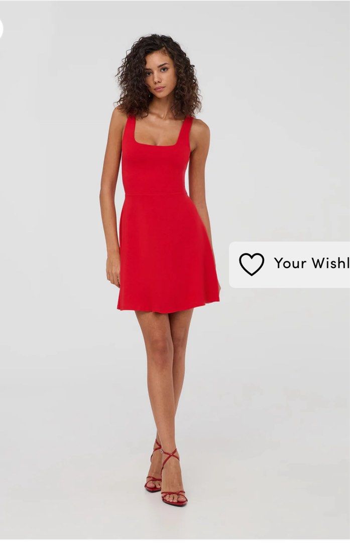 Terranova Red Dress - Size M (Category: Dresses) located in Taguig. Submitted by busybeebea (Listing ID 1397087425, Image 3). Description: - Terranova red dress - Sleeveless design - Square neckline - Size: M - Fitted bodice, flared skirt - Brand new with tags.
