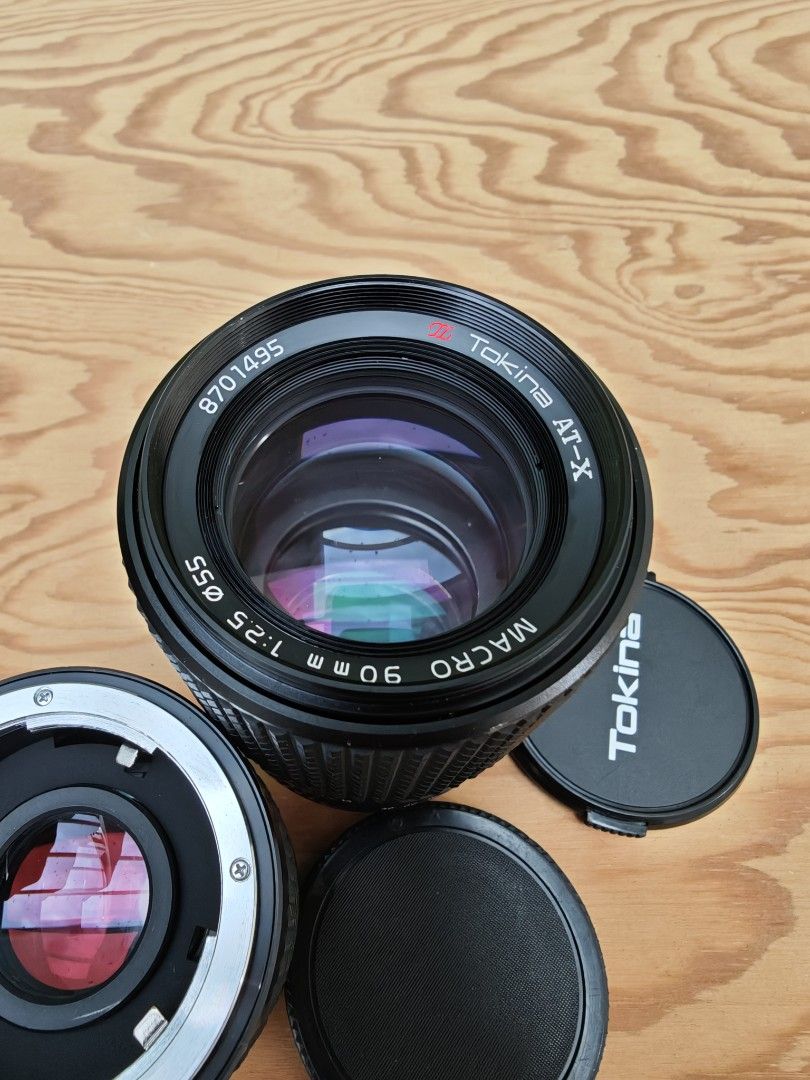 Tokina AT-X Macro 90mm f/2.5 Lens with Matched adapter Nikon F