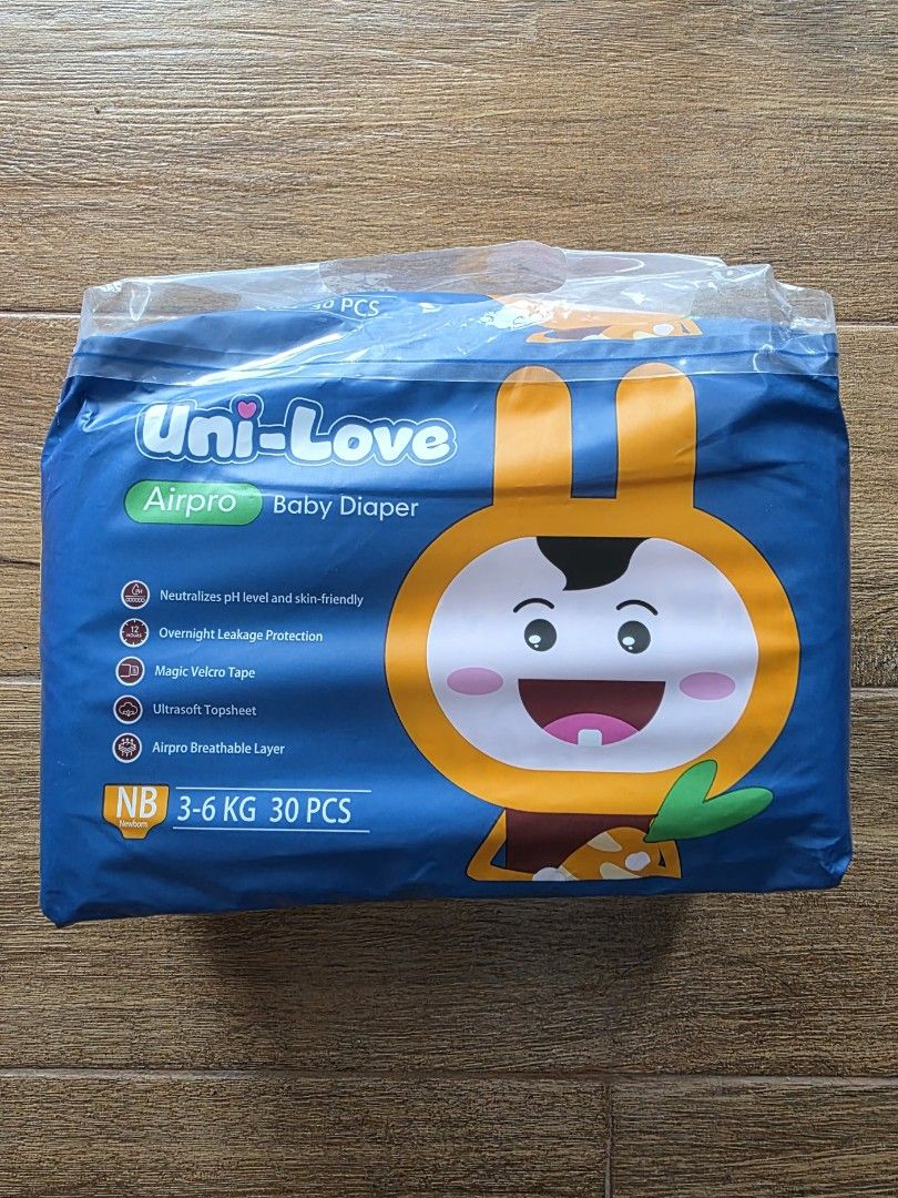 Unilove Newborn Diaper 30s (Category: Diapers & Baby Wipes) located in Makati City. Submitted by thisisanne (Listing ID 1398174056, Image 1). Description: Unilove Newborn Diaper 30s Php220 only, SRP280 5 packs available Excess bought PM for inquiries Shipping fee c/o buyer Pick up in Makati.