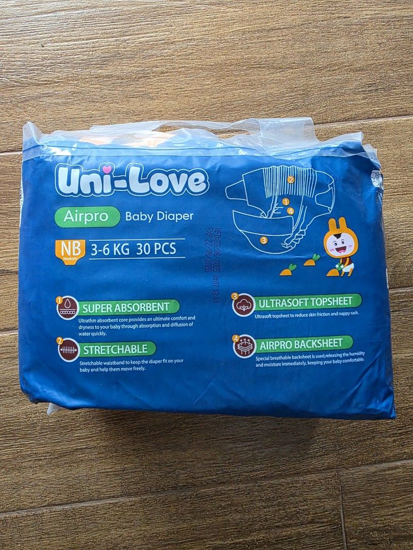 Unilove Newborn Diaper 30s (Category: Diapers & Baby Wipes) located in Makati City. Submitted by thisisanne (Listing ID 1398174056, Image 2). Description: Unilove Newborn Diaper 30s Php220 only, SRP280 5 packs available Excess bought PM for inquiries Shipping fee c/o buyer Pick up in Makati.