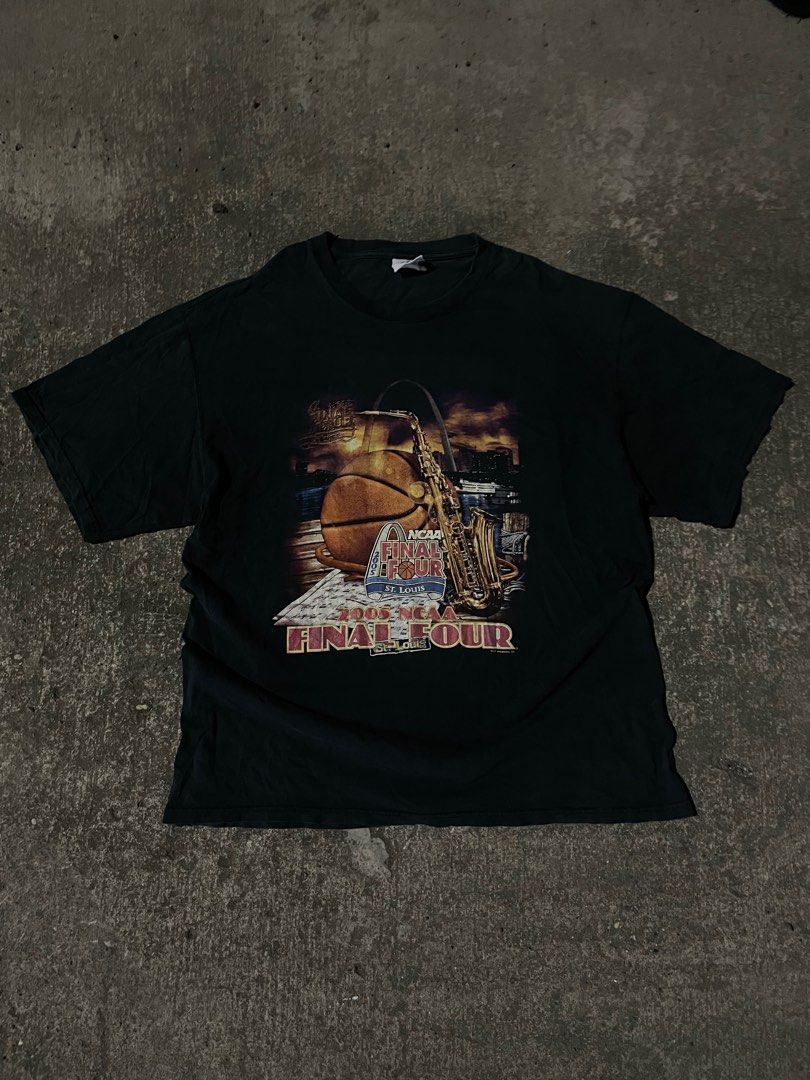 2005 NCAA FINAL FOUR NORTH ST. LOUIS SHIRT (Category: Activewear) located in Bocaue. Submitted by mosthighcollective (Listing ID 1398435030, Image 1). Description: 2005 NCAA FINAL FOUR NORTH ST. LOUIS SHIRT Size: XL Dimes: 23.5 waist 30.5 length Issue: crack prints Excellent condition 800 only Dm me to avail🫡.
