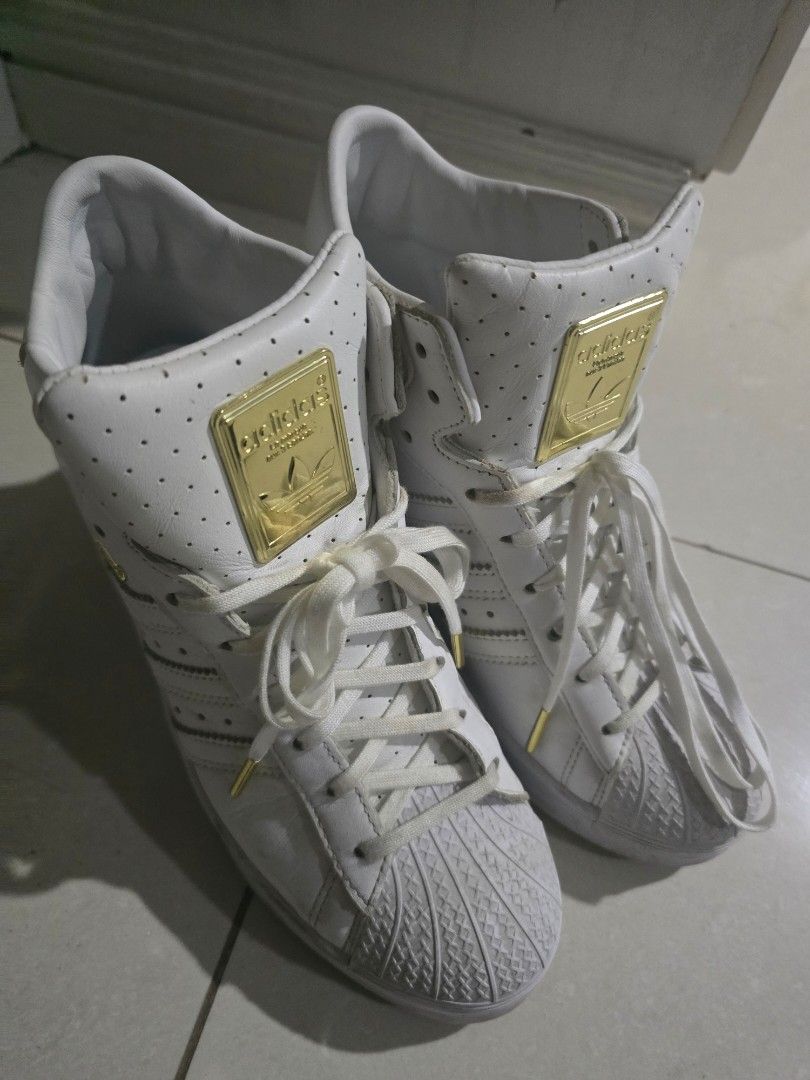 Adidas Superstar Wedge Sneakers (Category: Sneakers) located in Manila. Submitted by rcloset___ (Listing ID 1398416910, Image 2). Description: like new used.only tree times original price is 8k.