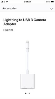 Apple Lightning to USB 3 Camera Adapter