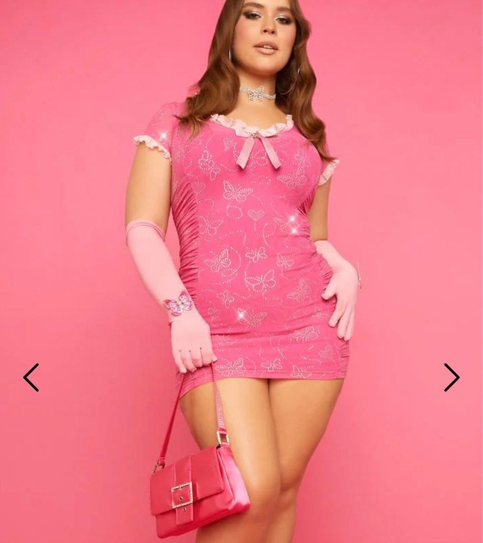 strapless open back dress Sugar Thrillz Dolls Kill Life Is Plastic Pink Barbie Mini Dress – Re_find  Preloved main image 0