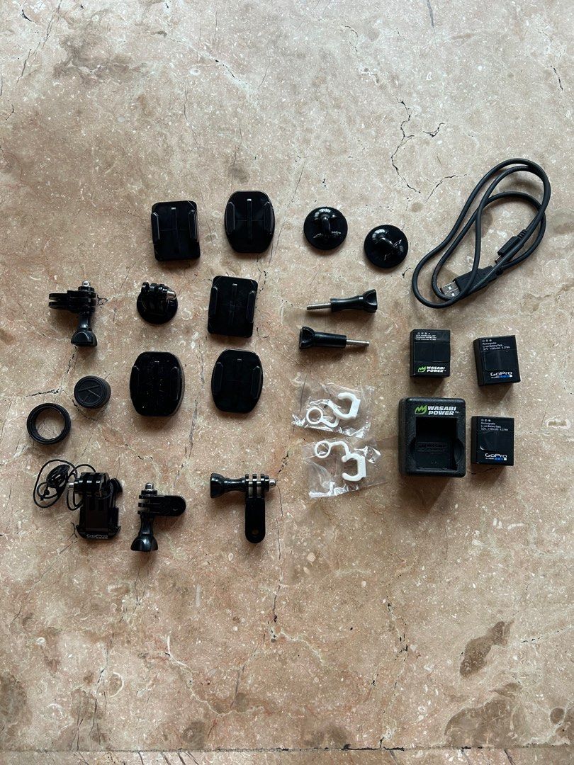 GoPro Accessories Bundle (Category: Other Photography Accessories) located in Quezon City. Submitted by tidyup.lara (Listing ID 1398395547, Image 1). Description: Buy all in photo for PHP 200 Sold as is, no other inclusions Condition 8/10: used but in good condition.