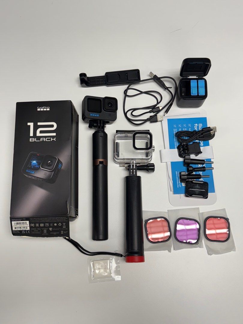 GoPro HERO12 Black Action Camera (Category: Cameras) located in Quezon City. Submitted by edrick02 (Listing ID 1398432791, Image 1). Description: ▶️ GoPro only (complete set with box): ₱ 18,000 ▶️ Accessories Only (see last photo for list of items): ₱4000 ▶️ Bundle: ₱21,000 RFS: decluttering, used once only Slightly Negotiable for sure buyer Meetup: BGC area, Mon-Wed only Delivery: shipping from BGC ℅ buyer Payment Method: GCash or BPI Lowballers