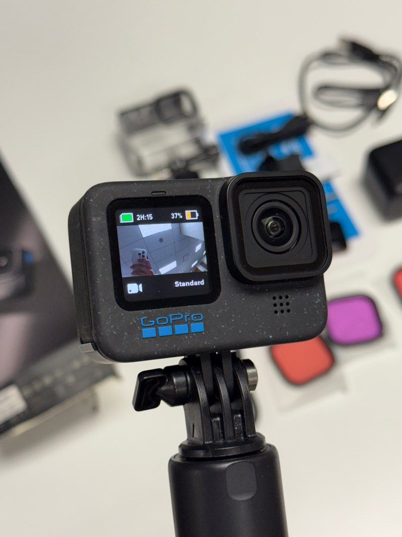 GoPro HERO12 Black Action Camera (Category: Cameras) located in Quezon City. Submitted by edrick02 (Listing ID 1398432791, Image 2). Description: ▶️ GoPro only (complete set with box): ₱ 18,000 ▶️ Accessories Only (see last photo for list of items): ₱4000 ▶️ Bundle: ₱21,000 RFS: decluttering, used once only Slightly Negotiable for sure buyer Meetup: BGC area, Mon-Wed only Delivery: shipping from BGC ℅ buyer Payment Method: GCash or BPI Lowballers