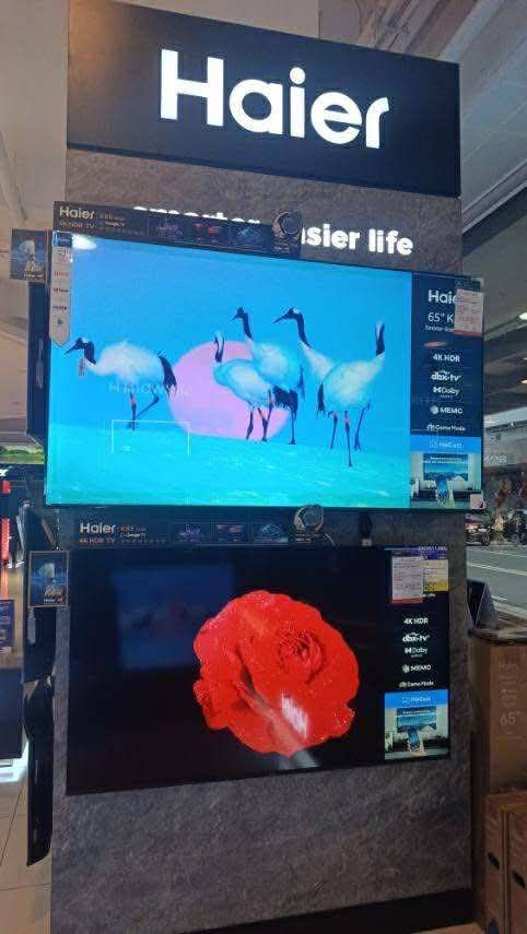 HAIER LED GOOGLE TV (Category: TV) located in Quezon City. Submitted by annys.online (Listing ID 1398488712, Image 3). Description: Haier LED GOOGLE TV H50s800ux Srp 37,490 Cash 22,500 H43s80eux Srp 28,995 Cash 17,800 H32l85fx Srp 15,590 Cash 10,000 H65k85fux Srp 44,990 Cash 29,000 H55k85fux Srp 30,990 Cash 19,600 H50s80eux Srp 34,995 Cash 21,000 H40k85efx Srp 19,990 Cash 12,500 H55s80eux Srp 38,995 Cash 22,800 H70k85eux Srp 48,995 Cash 31,900 H6