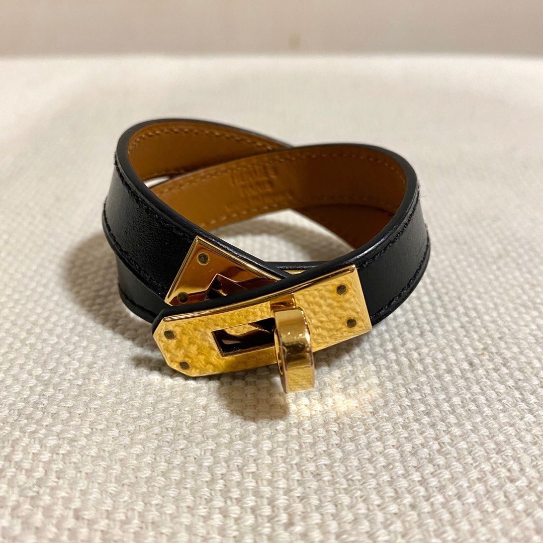 Hermes Kelly Double Tour Bracelet (Category: Luxury Accessories) located in Paranaque City. Submitted by oinkoinkwee (Listing ID 1398429104, Image 1). Description: Guaranteed authentic Preloved 8.5/10 condition Stamp A Comes with dustbag and box Meet ups in Makati or Alabang .