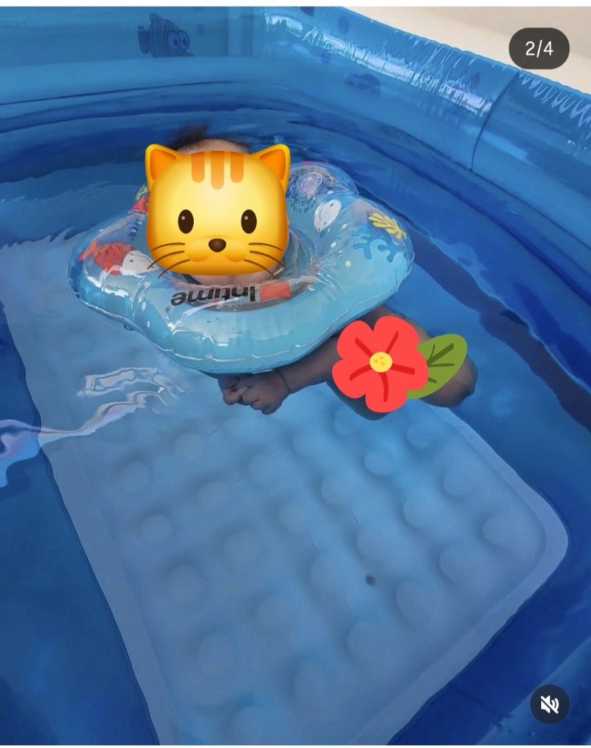 Inflatable Rectangular Swimming Pool (Category: Infant Playtime) located in Shah Alam. Submitted by vellydpreloved (Listing ID 1398470247, Image 2). Description: - Inflatable rectangular swimming pool for kids. - Features a fun underwater design with sea creatures. - Designed with three layers for enhanced stability and safety. - Perfect for backyard fun and cooling off on hot days. - Easy to inflate and deflate for storage. FOC pump and neck flo