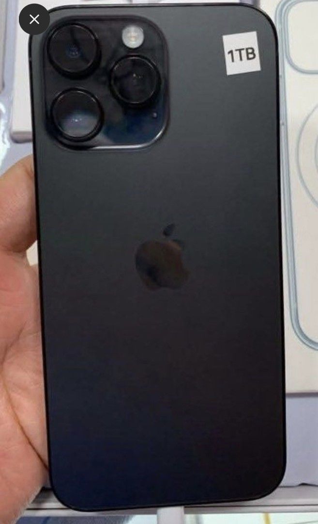 IPHONE 14 PROMAX SPACE BLACK (1TB) (Category: iPhone 14 Series) located in Manila. Submitted by assortedthingsforsale (Listing ID 1398362441, Image 1). Description: Iphone 14 Promax 1TB No Issue Test all you want Rfs: Badly need fund Meetup: SM Fairview/Fairview Terraces.