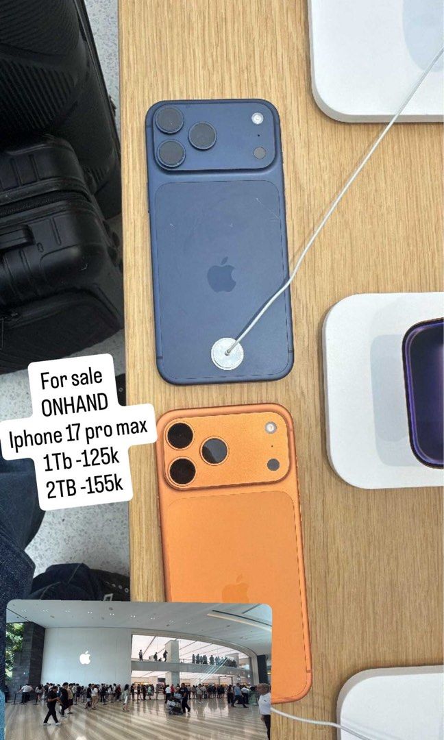Iphone 17 Pro Max 2Tb (onhand) (Category: iPhone 17 Series) located in Davao. Submitted by jmcare (Listing ID 1398425267, Image 2). Description: .