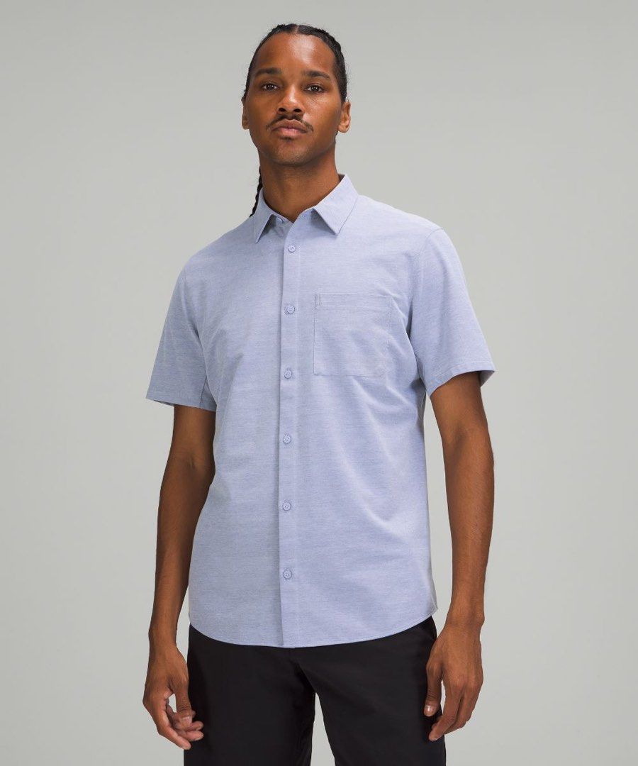 Lululemon Commission Short Sleeve Shirt (Category: Tshirts & Polo Shirts ) located in Batangas. Submitted by cakzero (Listing ID 1398409410, Image 1). Description: Lululemon Commission Short Sleeve Shirt Dimes: 22x28/29 Light blue color (baby blue) Four-Way Stretch, Oxford Fabric Four-way stretch Sweat-wicking Quick-drying Wrinkle-free straight out of the dryer Body: 55% Cotton, 45% Elastomultiester.
