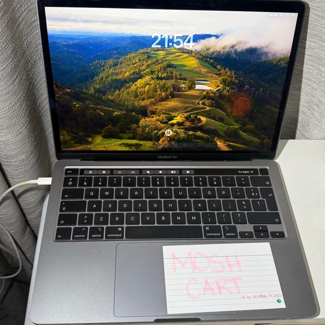 MACBOOK PRO 2020 (Category: Laptops & Notebooks) located in Manila. Submitted by moshcart (Listing ID 1392625246, Image 3). Description: ‼️ READ STRICTLY BEFORE INQUIRING. (Updated as of October 15 2025) Macbook Pro 2020 Touchbar 13 inch 16gB, 512 Gb Comes with FREE (1) transparent case & (1) original charger UK KEYBOARD ₱18,000 LP for Sure Buyers. NO TO LOW BALLING ‼️ Low Ballers will be blocked. ‼️ READ EVERYTHING. FOR TRANSPARENCY PURPOSES. - 