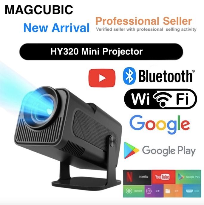 MAGCUBIC Mini 4K Projector (Magcubic 智能投影機 Youtube, Netflix, Disney+ ...
