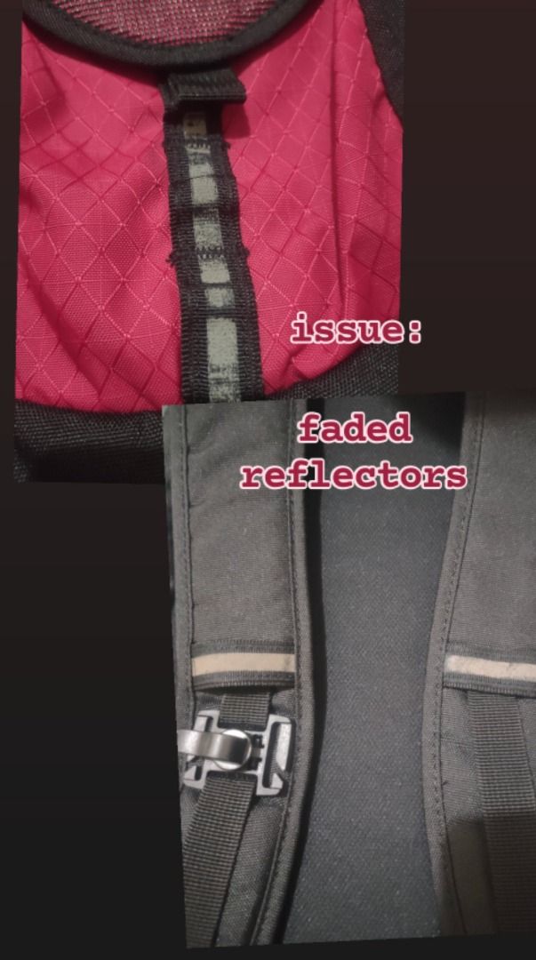 Nalgene Hydration Bag (Category: Hiking & Camping) located in Bacoor. Submitted by extrarais (Listing ID 1373439600, Image 2). Description: minor issue: faded reflectors (see photos) free new brown trekker hydration bladder shipping via jnt payment via gcash.