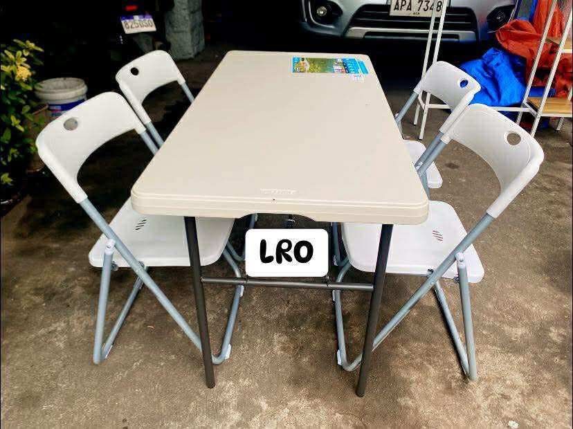 OUTDOOR / INDOOR FOLDABLE DINING SET 4SEATERS TABLE LIFETIME BRAND (Category: Tables & Sets) located in Manila. Submitted by dolorchris69891 (Listing ID 1398466152, Image 2). Description: OUTDOOR / INDOOR FOLDABLE DINING SET 4SEATERS TABLE LIFETIME BRAND 4,500pesos only.