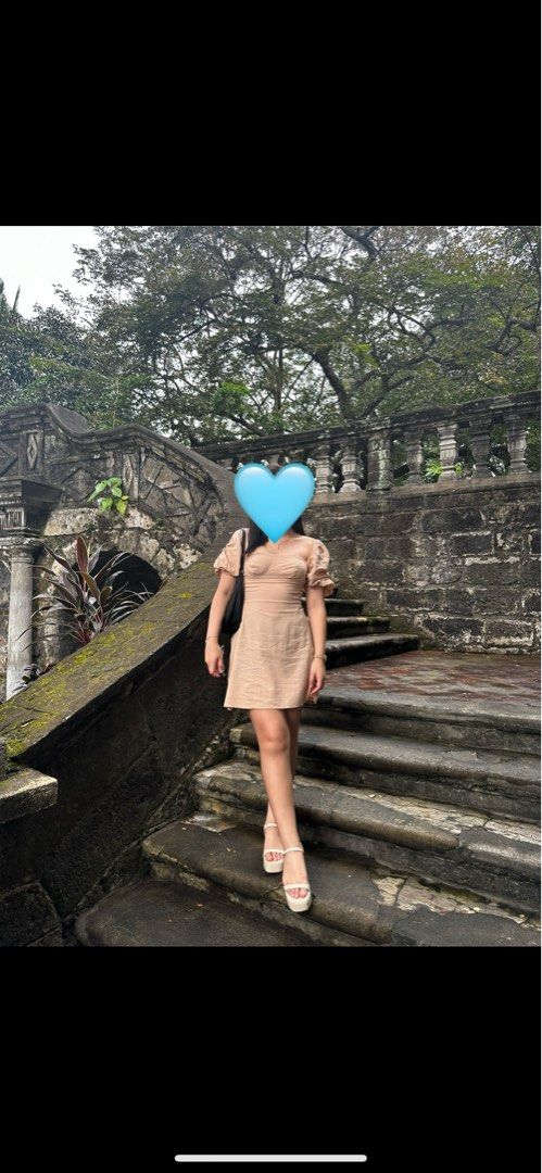 Platform Wedge Sandals 2.5” (Category: Flats & Sandals) located in Manila. Submitted by cazly (Listing ID 1398413885, Image 2). Description: Message me for last price - Beige mini dress - Short sleeves - Square neckline - Includes beige sandals - Square toe - Ankle strap - Small heel - Suitable for casual and special occasions.
