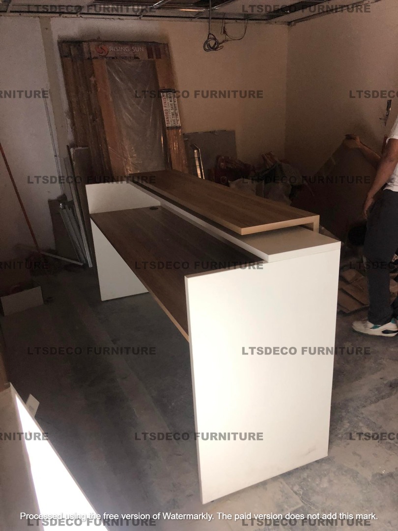 RECEPTION TABLE COUNTER TOP TABLE OFFICE PARTITION, Furniture & Home ...