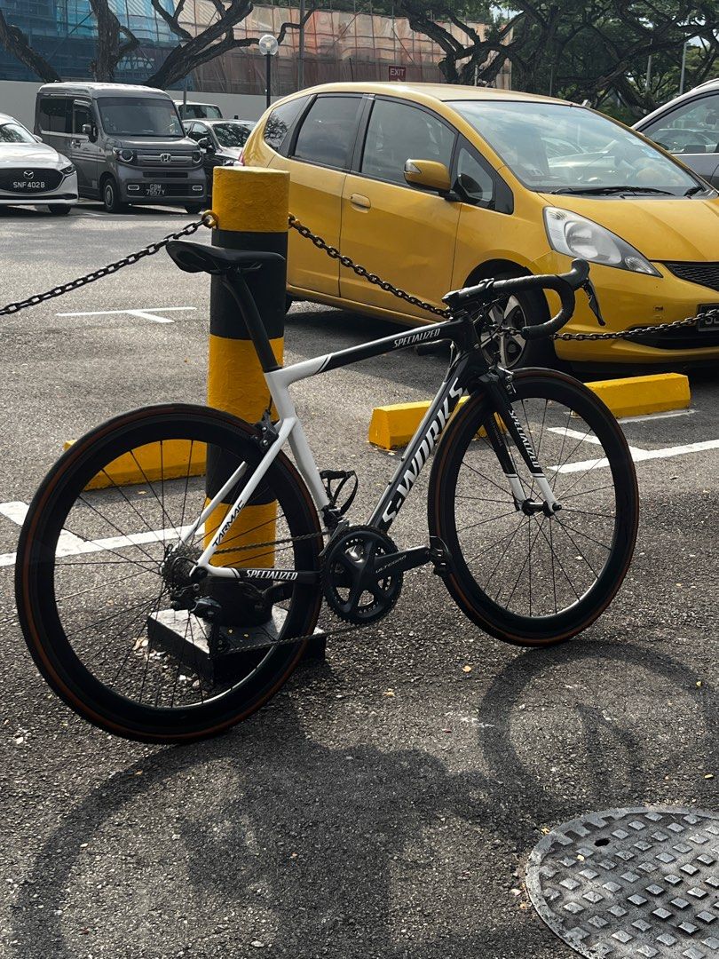 wtt/wts S works sl6 tarmac (trade for rb) (Category: Bicycles) located in Singapore. Submitted by chocolatemuffin369 (Listing ID 1398483362, Image 1). Description: got 1 pc near bb angel wheel ws s works stem fsa dropbar ultegra brakes and groupset able to negotiate trade for rb or high end fixie .