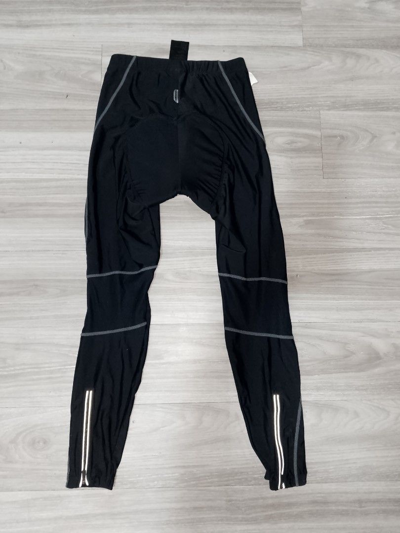 Santic Cycling Pants with Padding (Category: Activewear) located in Manila. Submitted by truecrystal-1407 (Listing ID 1398360808, Image 3). Description: - Black Santic cycling pants - Padded for comfort - Reflective strips on lower legs - Ankle zippers for easy on/off - Waist (flat): Approximately 12 inches stretchable 24-30" waistline .