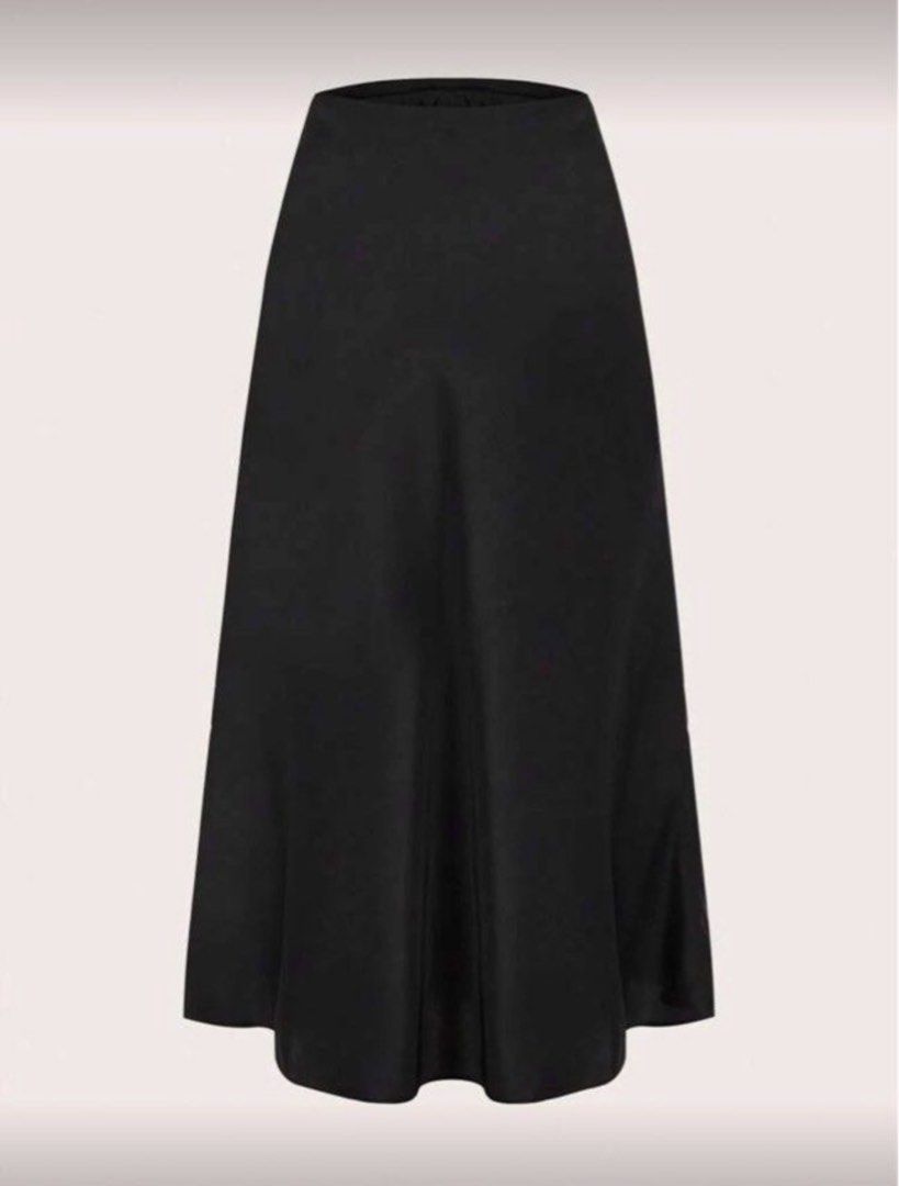 SHEIN Black Silk A-line Skirt (Category: Skirts) located in Manila. Submitted by ciaodeclutter (Listing ID 1397926631, Image 1). Description: - original price is 430 php - barely used since it was too big on me KINDLY READ MY BIO BEFORE SENDING ANY INQUIRIES OR OFFERS 🤍.