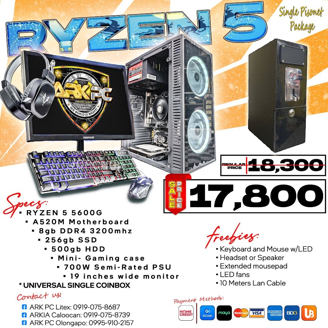 SINGLE PISONET Package (Category: Desktops) located in Quezon City. Submitted by corrinejil63041 (Listing ID 1398420594, Image 3). Description: 🌟🎄 TURN HOLIDAYS INTO HUSTLE! Grab our Single Pisonet Package at a Christmas Discount! ✔️ Ready-to-use ✔️ Budget-friendly ✔️ Great for first-time owners 🎁 First come, first served! 📲 Message us now! 📍 Store Locations: ✅ ARK PC Litex - 14 Litex Road, Commonwealth, QC (beside LBC Litex & Andok’s) ✅ ARK