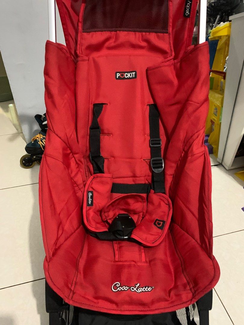 Stroller Chocolatte Pockit Geoby GB CL788 Merah Cabin Size Plus