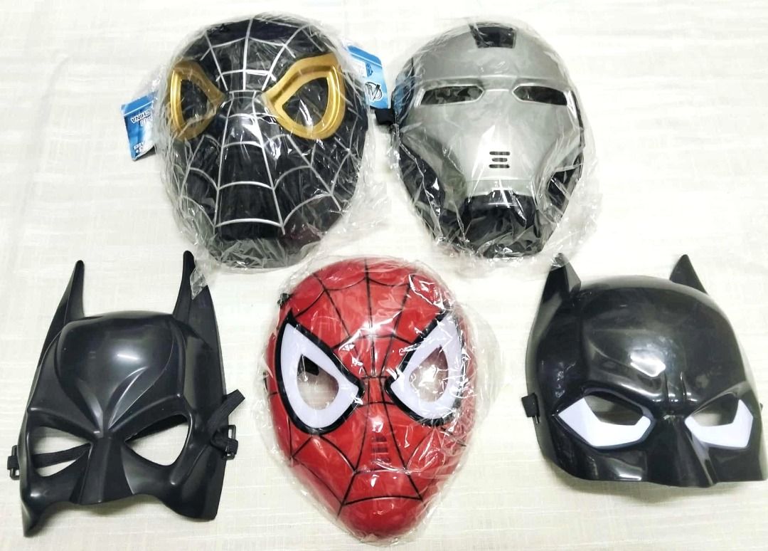 Super Hero Masks (Category: Occasions & Party Supplies) located in Taguig. Submitted by Bloomscorner1 (Listing ID 1398500296, Image 1). Description: Great for parties and performances! - 100 each mask - Spiderman - 120 (like new) - Star Wars mask - 250 (like new) - batman with light mask - 150 (like new) with minimal scratches - SOLD - batman mask - SOLD.