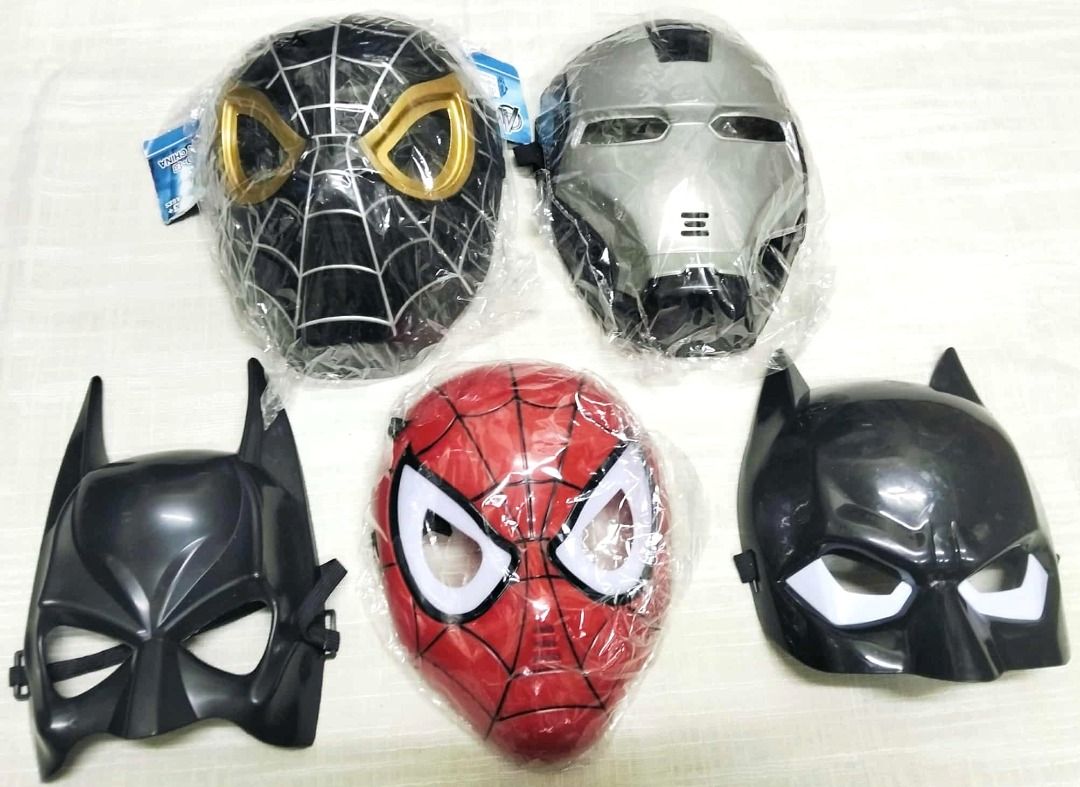 Super Hero Masks (Category: Occasions & Party Supplies) located in Taguig. Submitted by Bloomscorner1 (Listing ID 1398500296, Image 3). Description: Great for parties and performances! - 100 each mask - Spiderman - 120 (like new) - Star Wars mask - 250 (like new) - batman with light mask - 150 (like new) with minimal scratches - SOLD - batman mask - SOLD.