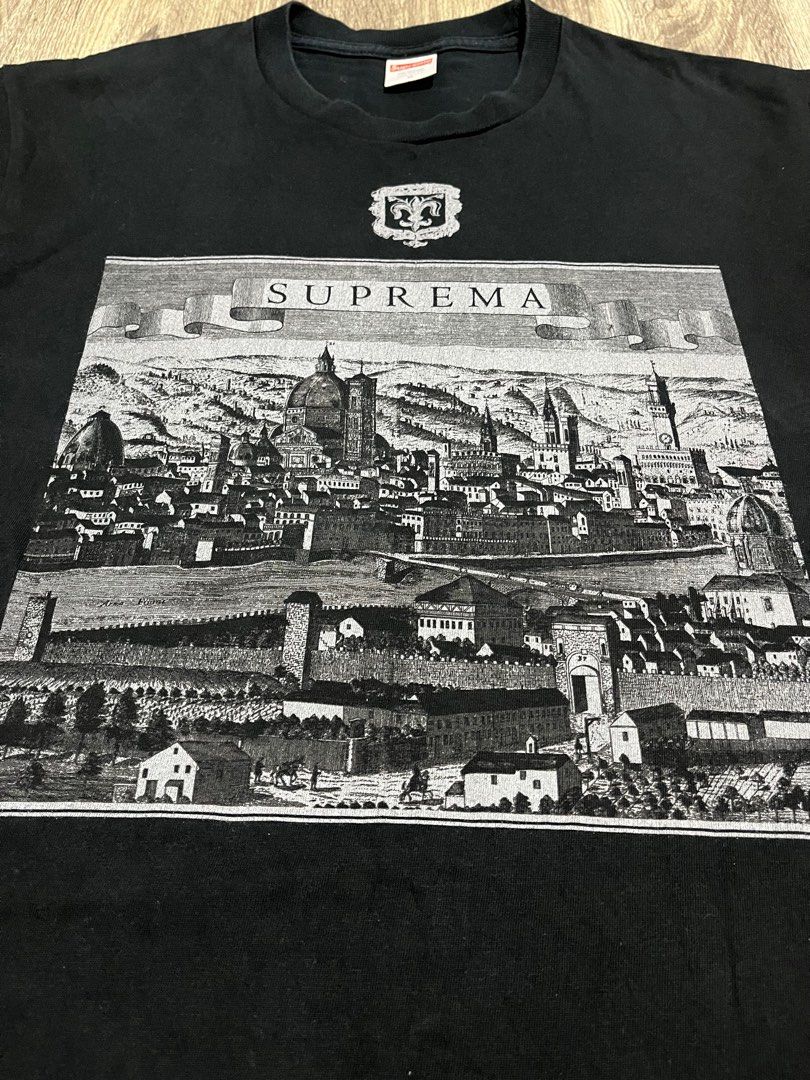 Supreme Suprema Tee (Category: Tshirts & Polo Shirts ) located in Calumpit. Submitted by Essentiality (Listing ID 1398457829, Image 2). Description: Supreme Suprema Tee Medium 22x27.5 excellent 2k.