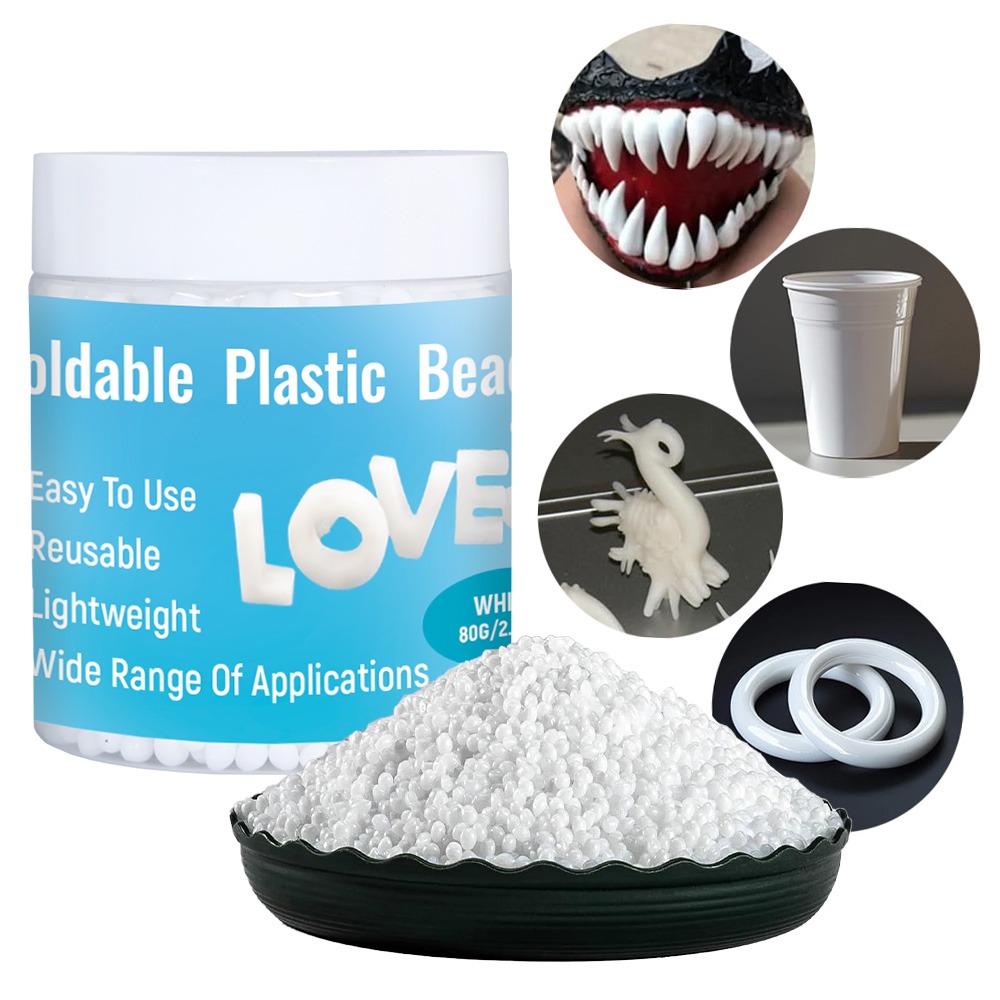 Thermoplastic Beads White & Transparent Reusable Moldable Melting ...