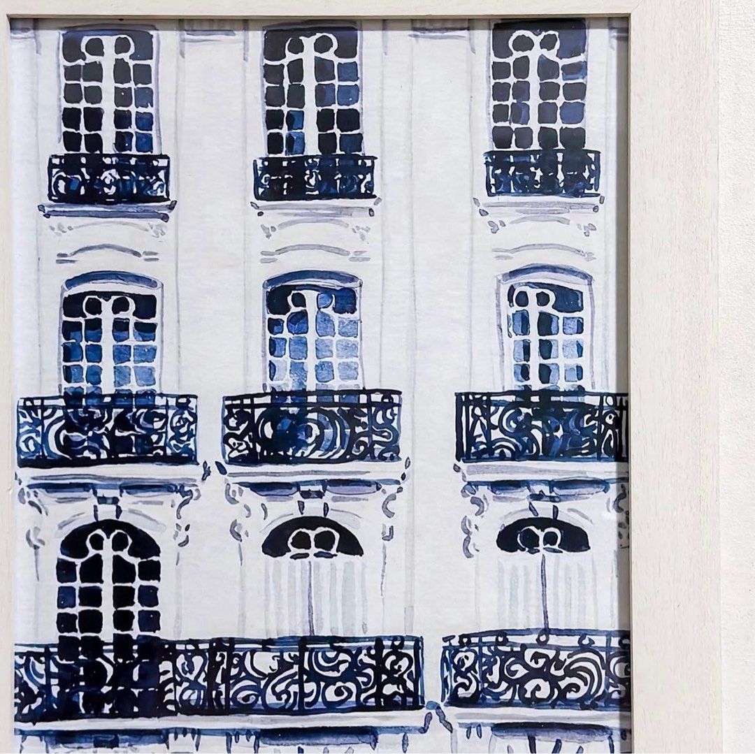 White French Windows Framed Art Print (Category: Frames & Pictures) located in Manila. Submitted by mwandco (Listing ID 1398449464, Image 2). Description: - French Windows - Features a building with balconies - White, glossy frame - Square print - Perfect for adding Parisian style to any room.
