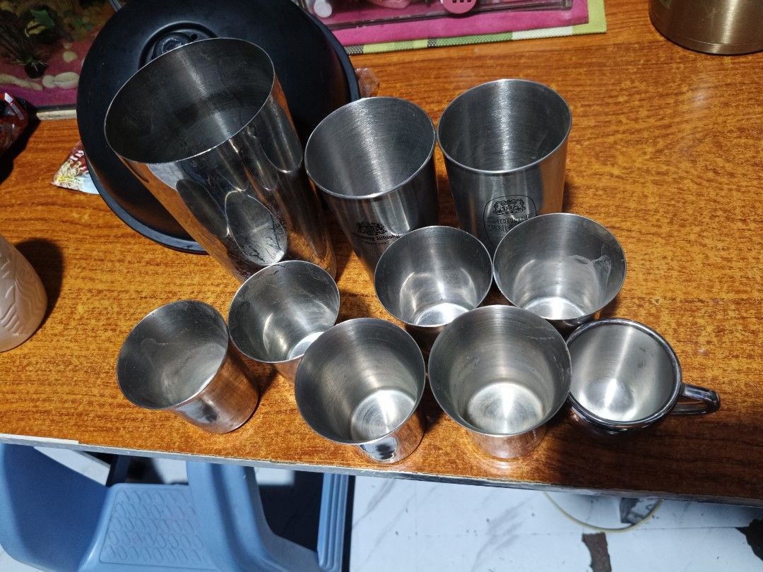 10pcs Stainless baso (Category: Other Kitchenware & Tableware) located in Pasay City. Submitted by ynamariie (Listing ID 1398585838, Image 3). Description: 💗 check photos for more details 💗 japan item 💗 fix price 💗 need cleaning lang .. pero maayos pa po lahat ...