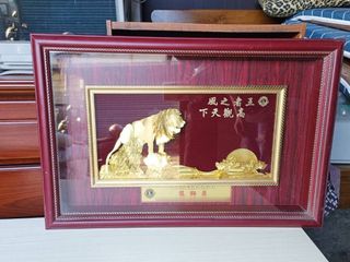 陶板画　侯春廷　瑞獅　交趾陶器吉祥圓案　中国 陶板画 侯春廷 瑞獅 交趾陶器吉祥圓案 中国 陶板画 侯春廷 瑞獅 交趾