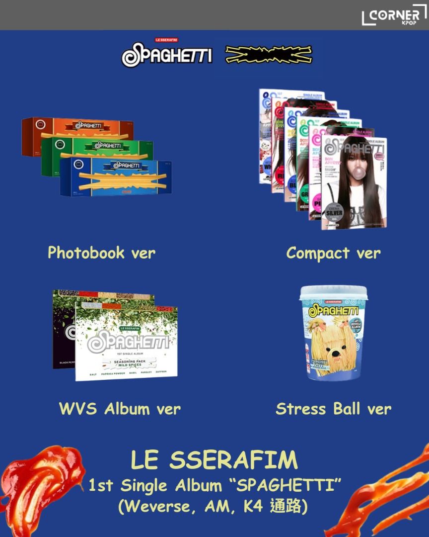 WAVESTEEᵀᴹ Le Sserafim Spaghetti Album Ver Mix Mesh Jersey