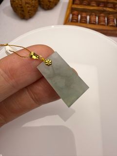 Burmese A-Grade Jadeite, Nuo Hua Variety, Light Green, 18K Gold Clasp, Pendant of Peace - đ Hong Kong Store Wholesale, Guaranteed Authentic A-Grade64173904394753110