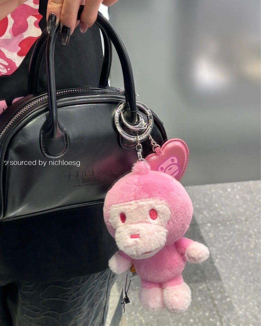 BAPE BABY MILO PLUSH DOLL KEYCHAIN (PINK), Hobbies & Toys