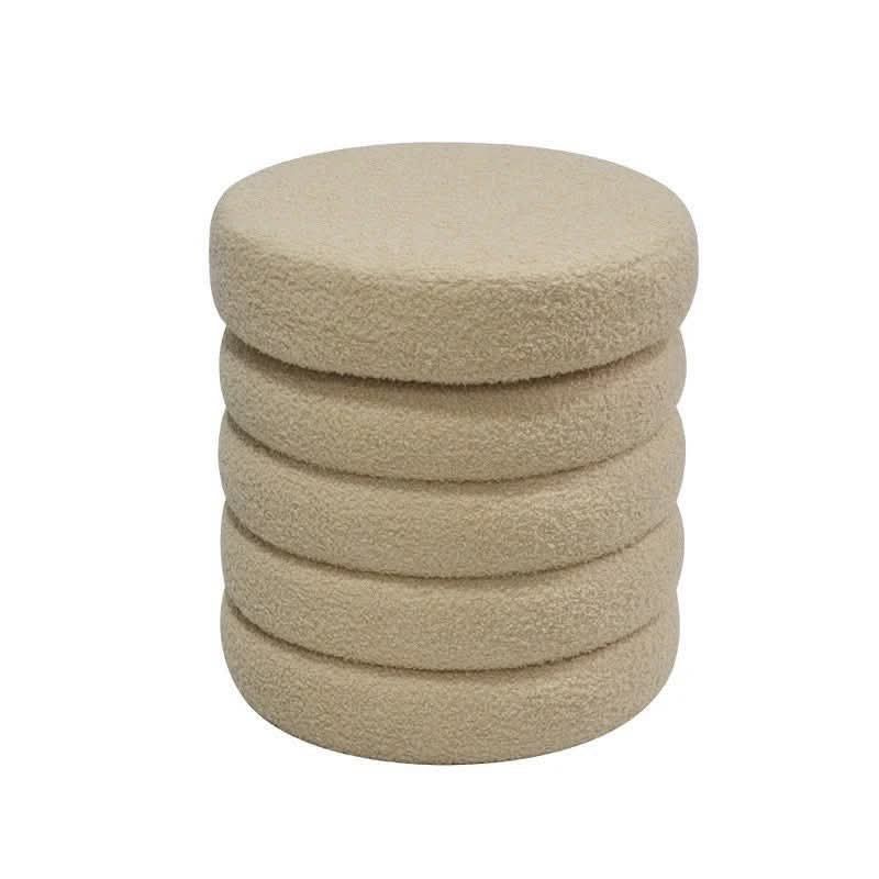 Boucle ottoman with storage (Category: Chairs) located in Manila. Submitted by beaumontandco (Listing ID 1398700079, Image 1). Description: SALE Boucle Ottoman Storage Stool Beige / Gray 38x40cm.