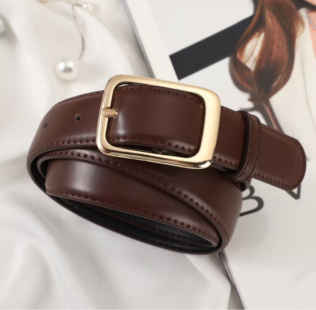 Brown Leather Women Belt (Category: Belts) located in Manila. Submitted by aya.declutters (Listing ID 1398657722, Image 1). Description: Brand new in brown leather.
