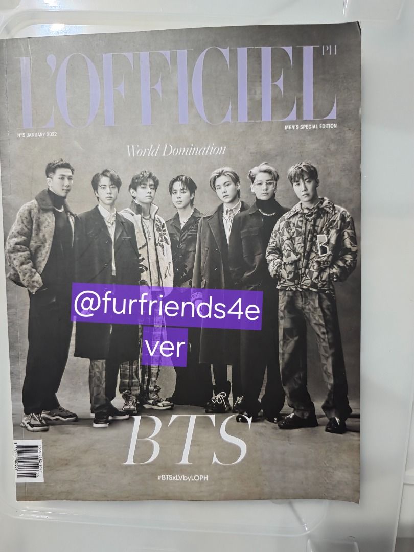 BTS L OFFICIEL Magazine (Category: Magazines) located in Apalit. Submitted by MangJinHit (Listing ID 1398583745, Image 1). Description: BTS L OFFICIEL Magazine PAYO SALE 250 php (Originally bought at 500php) Unsealed but in good condition. DM to buy. #wtsbts #btsmerch #bts #btslofficiel.