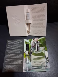 Bvlgari EAU PARFUMÉE AU THÉ BLANC 白茶香水 1.5ml
Bvlgari Pour Homme Eau de Parfum大吉嶺茶 木香麝香 1.5ml
每支10元64232218886530110