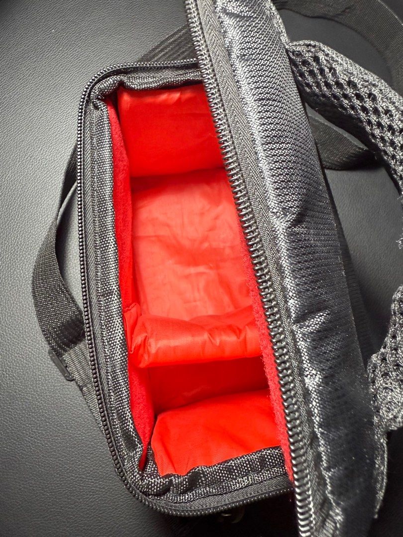 Camera Bag (Category: Sling Bags) located in Kuala Lumpur. Submitted by awitham20061434 (Listing ID 1398670549, Image 3). Description: Camera bag to let go 1 unit black colour camera bag RM20 Items are in brand new condition. This were received as gifts when I purchased my Sony camera. I‘ve recently upgraded my camera bag, so decided to let go. COD available for you to check the condition before purchase..