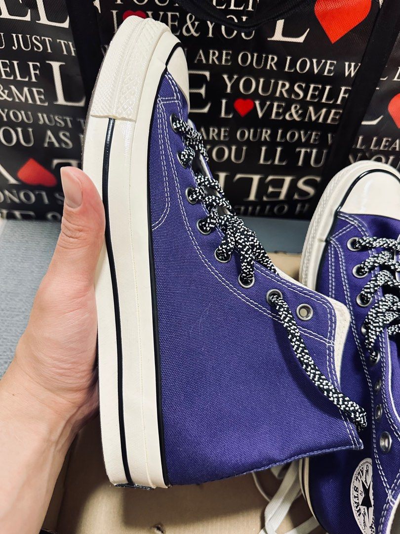 Converse (Category: Sneakers) located in Singapore. Submitted by 7777777_7 (Listing ID 1398685808, Image 4). Description: Nice purple color. Brand new. Nego.