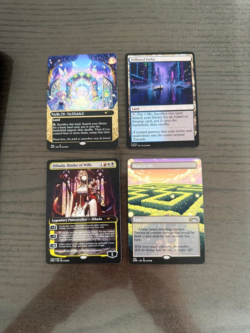Custom Proxy for Commander (Category: Raw Cards) located in Singapore. Submitted by meiskarl (Listing ID 1398553821, Image 1). Description: Proxy playing cards for EDH. Not official MTG product, for casual pods or own collection only. -Ideal for playtest and casual pod UPDATED minimum order quantity: Non-foil : $1 per piece (min. 18 pcs) Foil : $5 per card (min. 6 pcs) Custom Surge Foil : $9 per card (min. 3 pcs) 63 cards and more: Non-foil : $0.